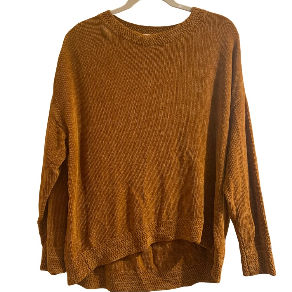 Chelsea & Violet Dark Mustard Yellow High Low Sweater- L